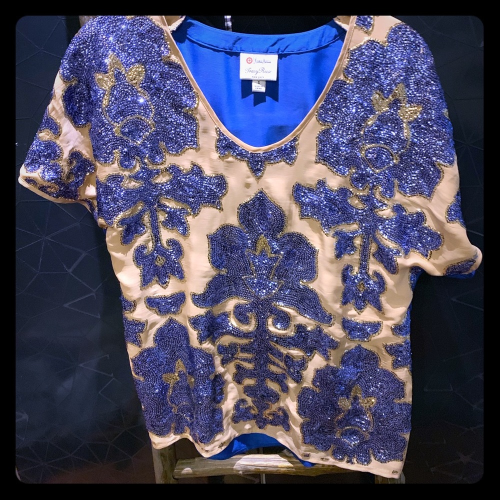 Sequined embellished top